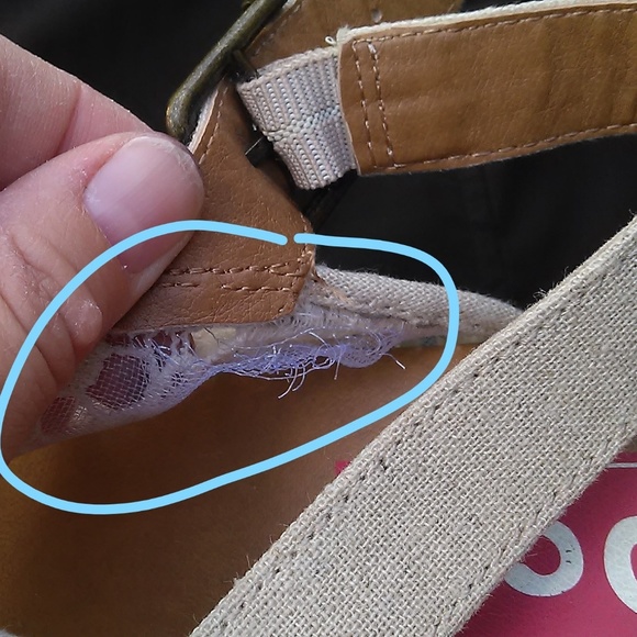 Pop Lace Crochet Wedge Sandals Ivory SZ 8M - Picture 8 of 8